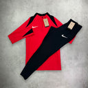 Nike Strike 24 Half Zip/ Pants Tracksuit Set Red/Black