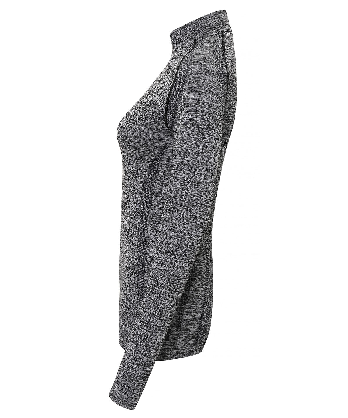 TriDri Seamless Half Zip Charcoal Grey Women's