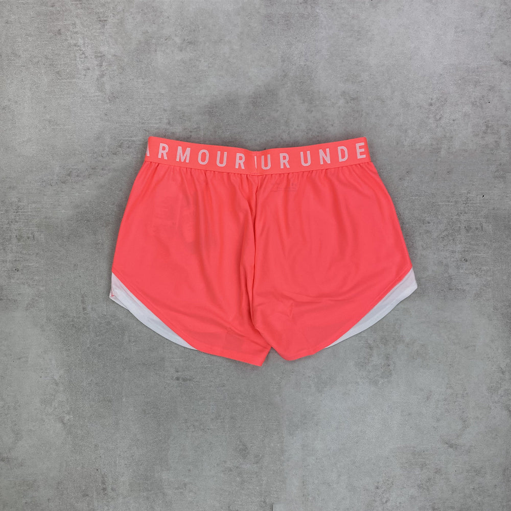 under armour play up shorts pink white 