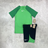 Nike academy shorts and t-shirt set 