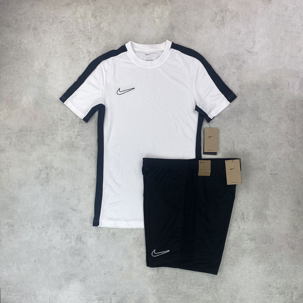 Nike Academy Drill T-shirt/ Shorts Set White/ Black