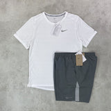 Nike T-Shirt and Shorts White and Grey 