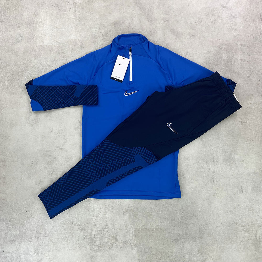 Nike Dri-Fit half zip and pants Royal Blue 