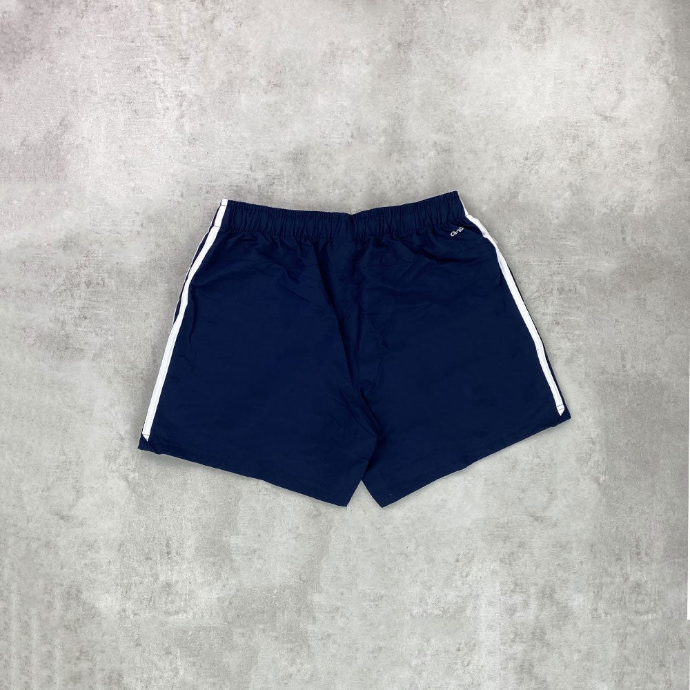 adidas running shorts navy pockets drawstring