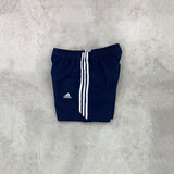adidas running shorts navy pockets drawstring