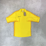 nike drill half zip yellow 