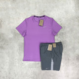 Nike Miler T-Shirt/ Shorts Set Purple