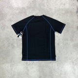 trespass running t-shirt black and blue running t-shirt activewear