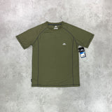 trespass activewear t-shirt green reflective logo 
