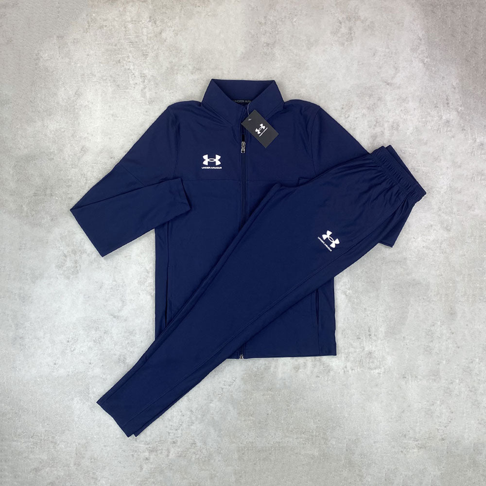 under armour challenger tracksuit navy blue 